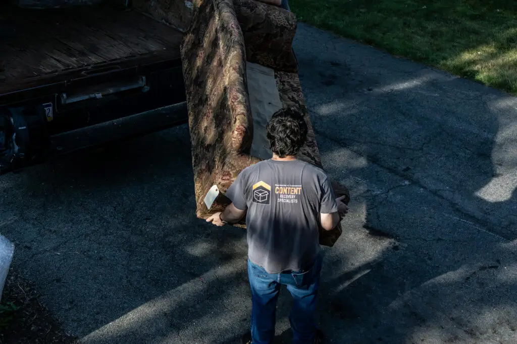 CRS team handling damaged goods with care