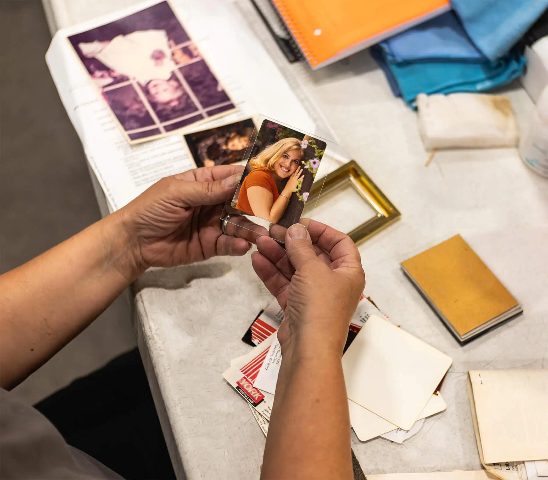 CRS employee person holding a picture