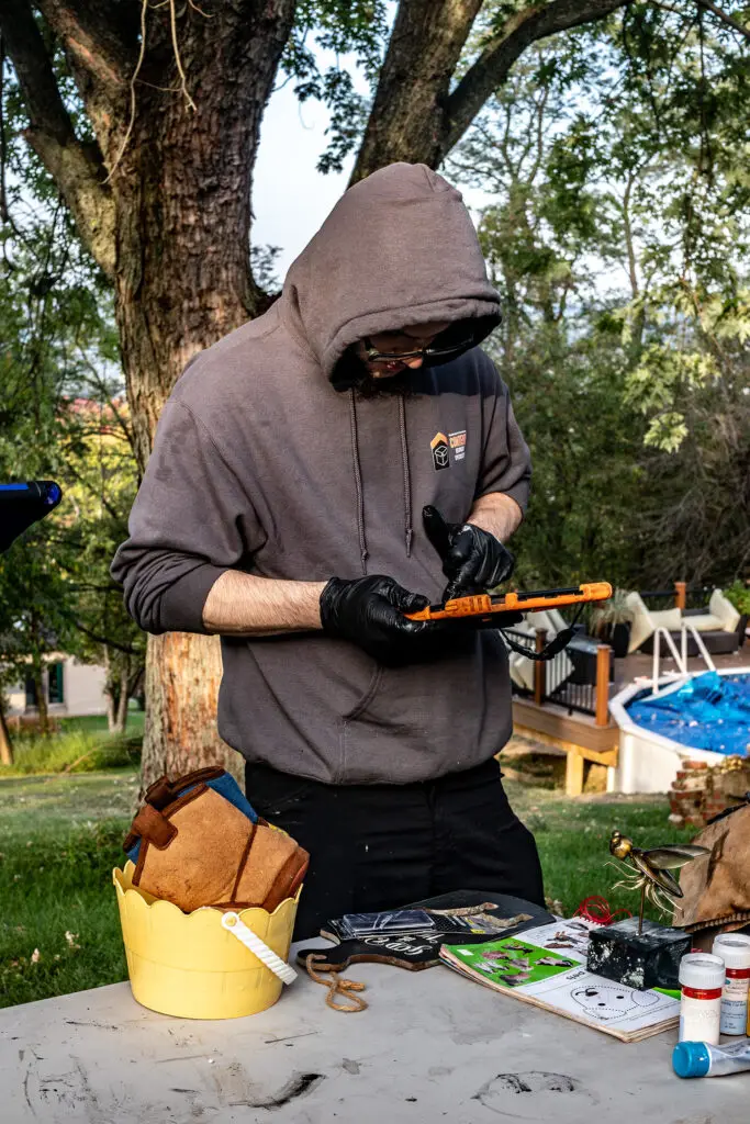 CRS digitally inventorying and documenting the contents of a house