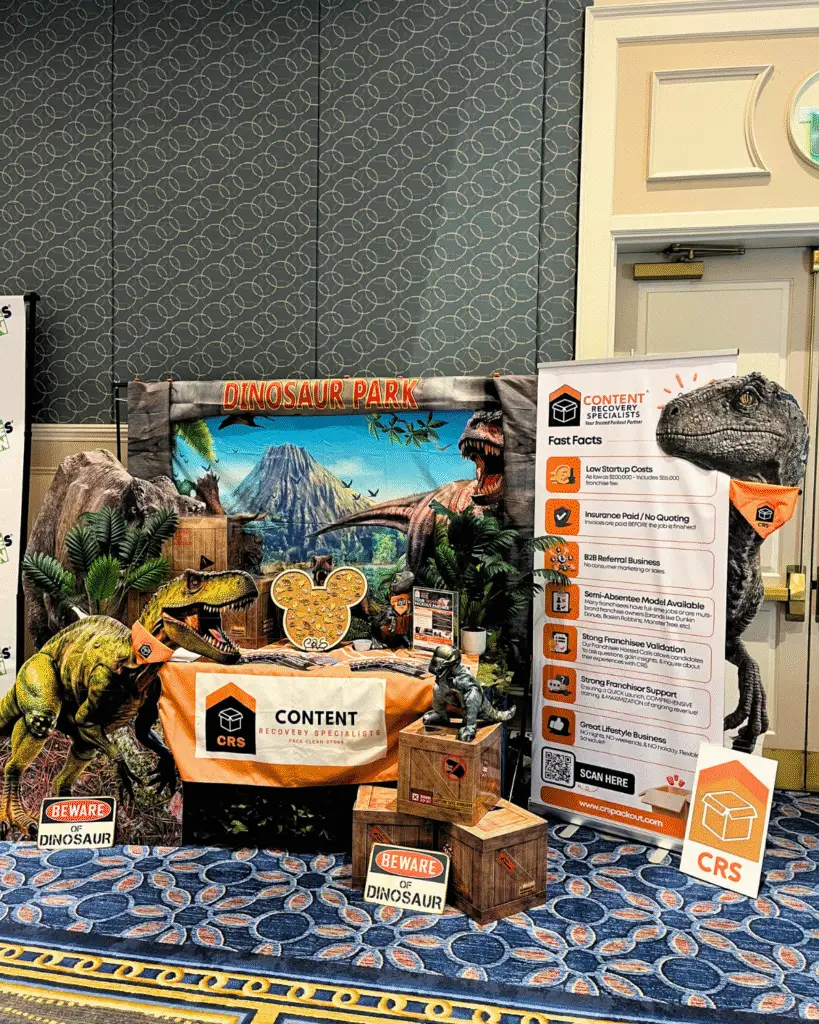 The Content Recovery Specialists booth at the Franserve Conference