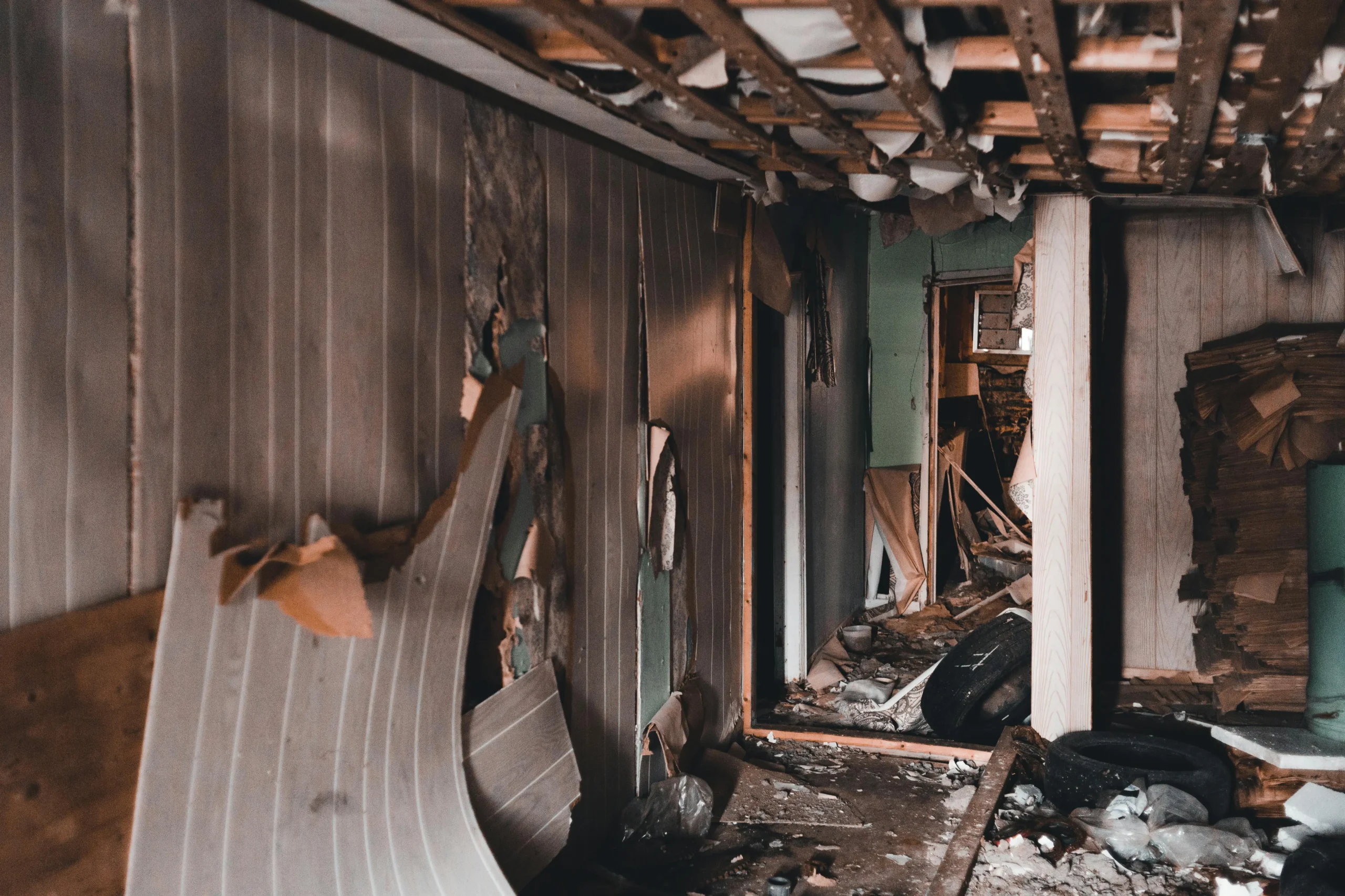 A home with secondary damage